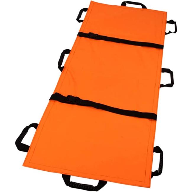 نقالة ناعمة متعددة الوظائف للإنقاذ في حالات الطوارئ المحمولة مع حقائب تخزين، 1.8 × 0.7 متر، برتقالي