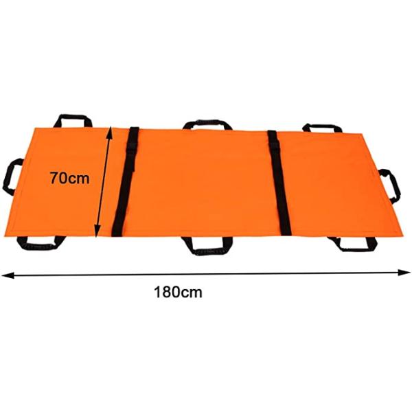 نقالة ناعمة متعددة الوظائف للإنقاذ في حالات الطوارئ المحمولة مع حقائب تخزين، 1.8 × 0.7 متر، برتقالي
